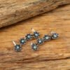 Bohemian Silver Ear Cuffs-White