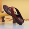 Ladies Pentagon Brooch Sandals - Maroon