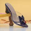 Transparent Bow Heel - Blue