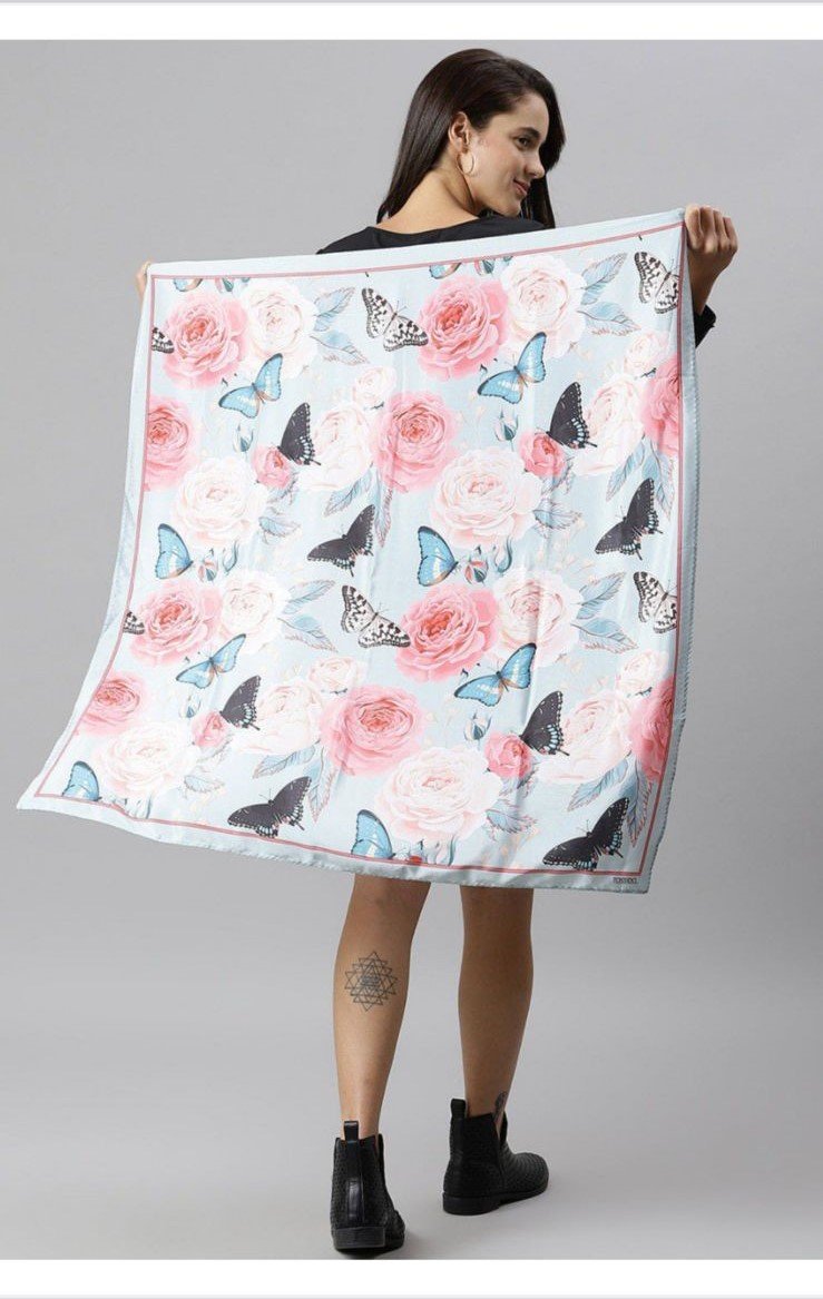 Butterfly Garden Scarf 100x100