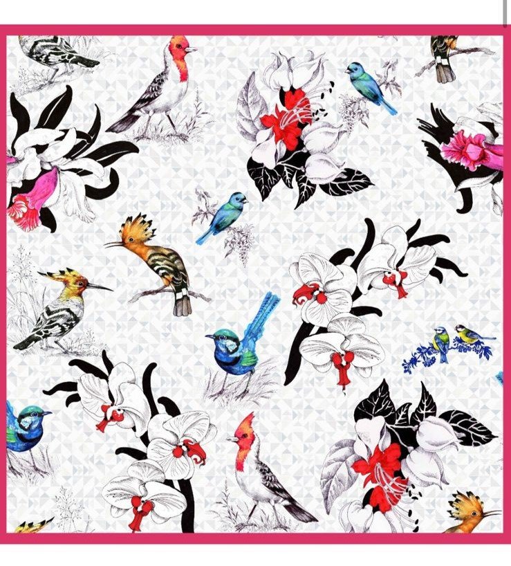 Birdsong Bloom Scarf 100x100