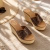 Sienna Bronze Shimmer Wedges
