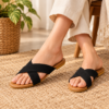 Cross Flip flop black