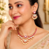 Ruhani Pink Kundan Necklace Set